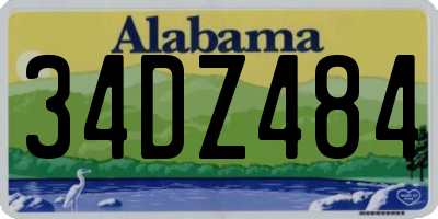 AL license plate 34DZ484