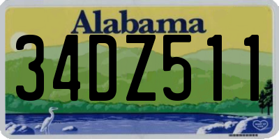 AL license plate 34DZ511