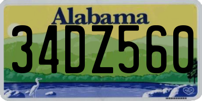 AL license plate 34DZ560