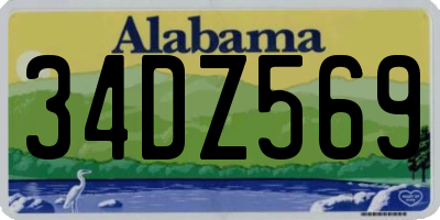 AL license plate 34DZ569