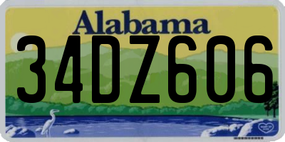 AL license plate 34DZ606