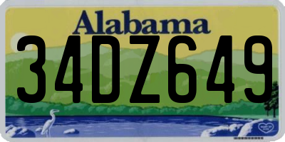 AL license plate 34DZ649