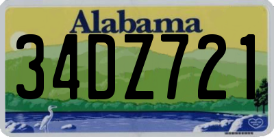 AL license plate 34DZ721