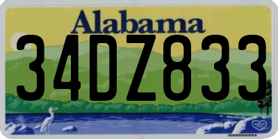 AL license plate 34DZ833