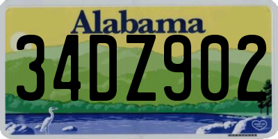 AL license plate 34DZ902