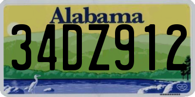 AL license plate 34DZ912