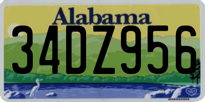 AL license plate 34DZ956