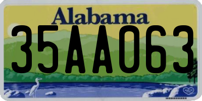 AL license plate 35AA063
