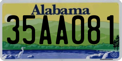 AL license plate 35AA081