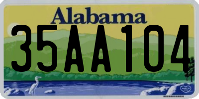 AL license plate 35AA104