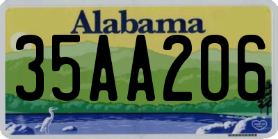 AL license plate 35AA206