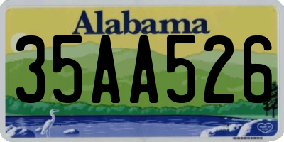 AL license plate 35AA526