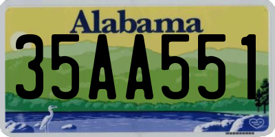 AL license plate 35AA551
