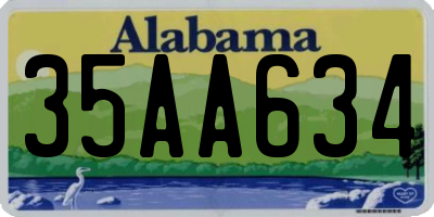 AL license plate 35AA634