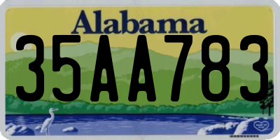 AL license plate 35AA783