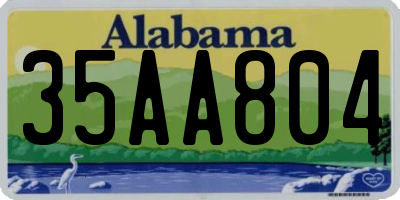 AL license plate 35AA804