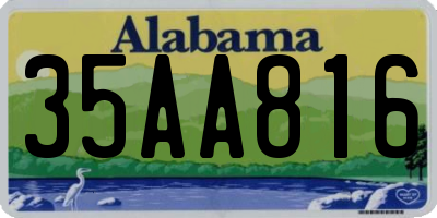 AL license plate 35AA816