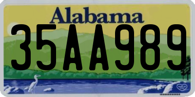 AL license plate 35AA989