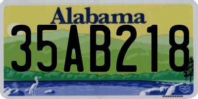 AL license plate 35AB218