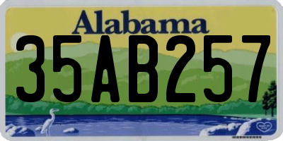 AL license plate 35AB257
