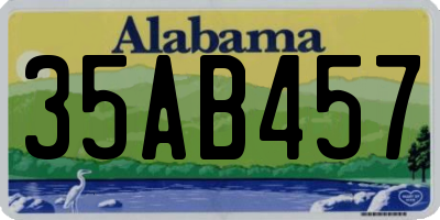 AL license plate 35AB457