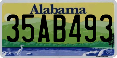 AL license plate 35AB493