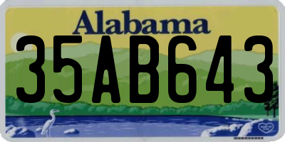 AL license plate 35AB643