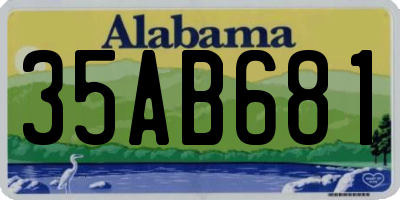AL license plate 35AB681