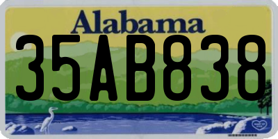 AL license plate 35AB838