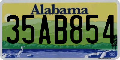 AL license plate 35AB854