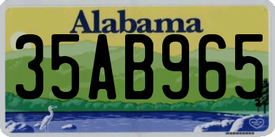 AL license plate 35AB965
