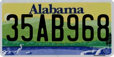 AL license plate 35AB968