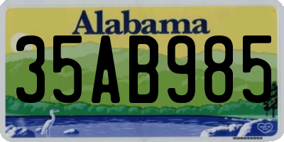 AL license plate 35AB985