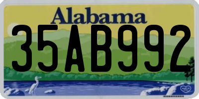 AL license plate 35AB992