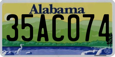 AL license plate 35AC074
