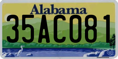 AL license plate 35AC081