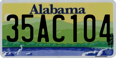 AL license plate 35AC104