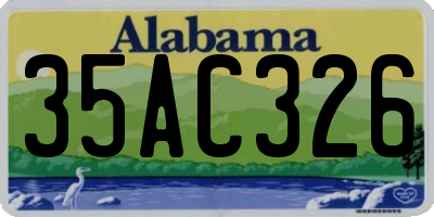 AL license plate 35AC326
