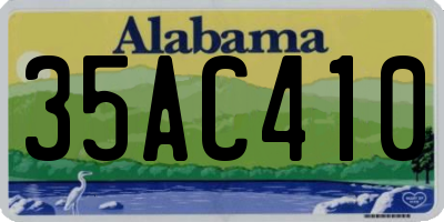 AL license plate 35AC410