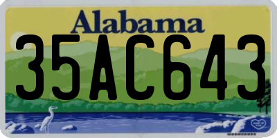 AL license plate 35AC643