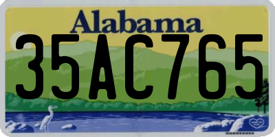 AL license plate 35AC765