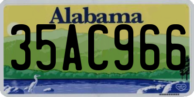 AL license plate 35AC966