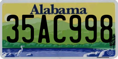 AL license plate 35AC998