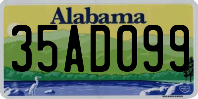 AL license plate 35AD099