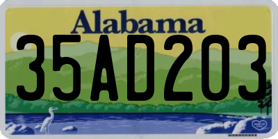 AL license plate 35AD203
