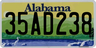 AL license plate 35AD238