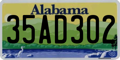 AL license plate 35AD302