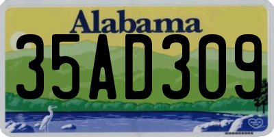 AL license plate 35AD309