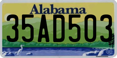 AL license plate 35AD503