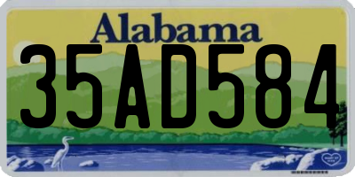 AL license plate 35AD584